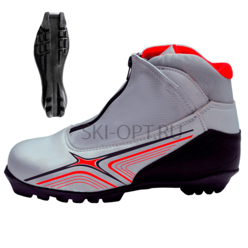 Ботинки лыжные SNS с клапаном на молнии