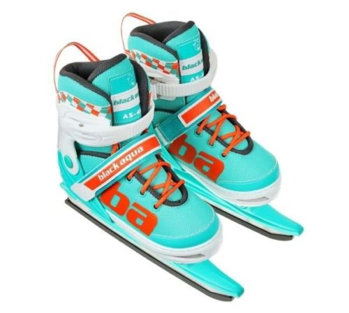 Коньки раздвижные BlackAqua AS-408, мятный/оранжевый 39-42