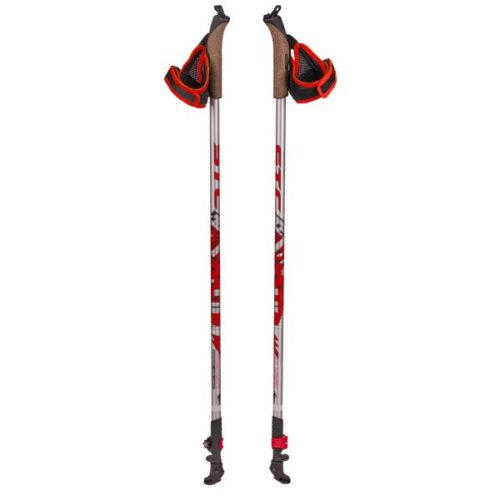 Палки для скандинавской ходьбы STC WALKER RED алюминий телескопические 100-135