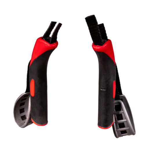 Ручка пластиковая с темляком (черно-красная)