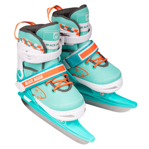 Коньки раздвижные BlackAqua AS-408, мятный/оранжевый
