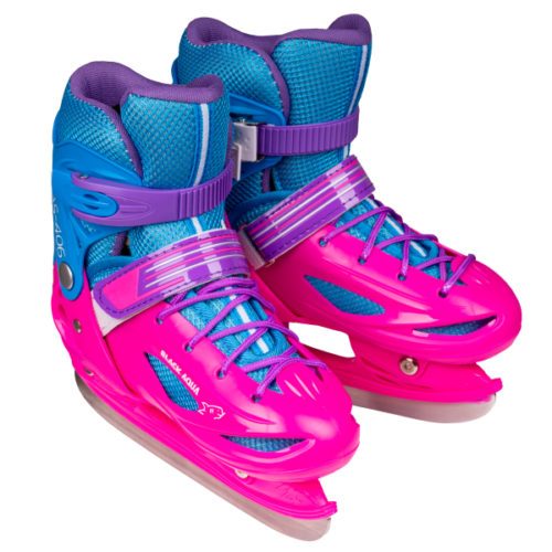 Коньки раздвижные с роликовой платформой BlackAqua AS-406, мультиколор