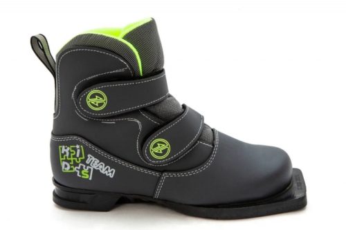 Ботинки лыжные 75 мм COMFORT KIDS (на липучке) ГРАФИТ 38 р.