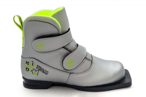 Ботинки лыжные 75 мм COMFORT KIDS (на липучке) СЕРЕБРО 31 р.