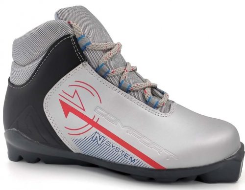 Ботинки лыжные SNS SYSTEM Comfort СЕРЕБРО-ЧЕРНЫЙ 32 р.