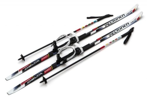 Лыжи Комплект STC 140 STEP Delta red c универс. креплением "Цикл" с палками 95 см