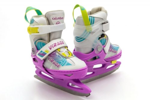 Коньки раздвижные CALAMBUS Virage GIRL фуксия/серый (на 6 размеров) р.26-31
