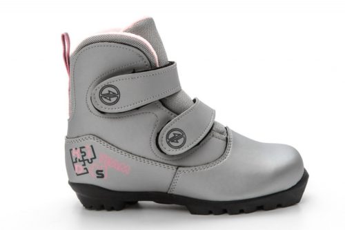 Ботинки лыжные NNN COMFORT Kids (СИСТЕМНЫЕ!) (на липучке) СЕРЕБРО-РОЗОВЫЙ 31 р.