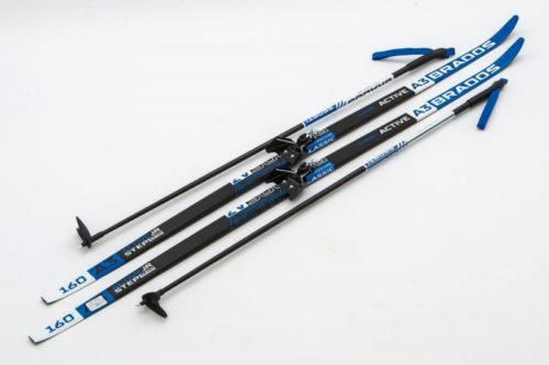 Лыжи Комплект 75 мм - 160 STEP Brados Active A3 Blue (упак. 6 комп.)