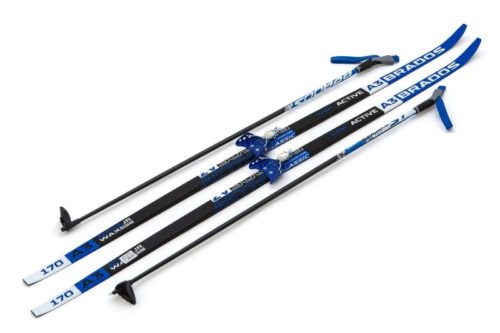 Лыжи Комплект 75 мм - 170 WAX Brados Active A3 Blue (упак. 6 комп.)
