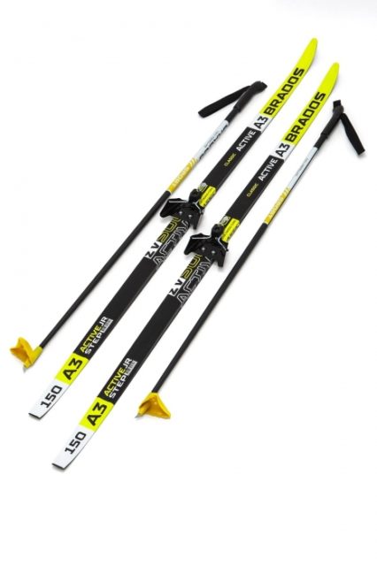 Лыжи Комплект 75 мм - 180 WAX Brados Active A3 Yellow (упак. 6 комп.)