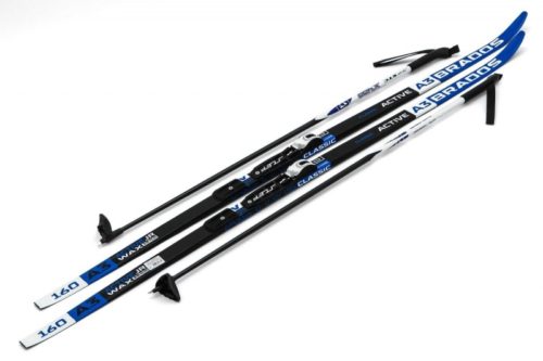 Лыжи Комплект NNN (крепление STC) - 140 WAX Brados Active A3 Blue (упак. 9 комп.)