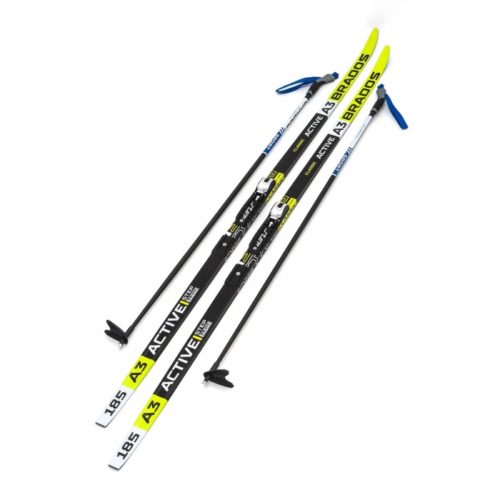 Лыжи Комплект NNN (крепление STC) - 180 WAX Brados Active A3 Yellow (упак. 9 комп.)