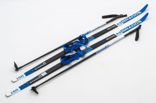 Лыжи Комплект Комби - 150 STEP Brados Active A3 Blue (упак. 6 комп.)