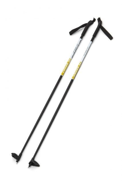 Палки СТЕКЛОВОЛОКНО 100% лыжные 155 STC Yellow BRADOS Sport Composite