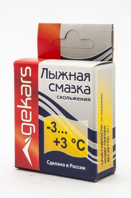 Парафин (СКОЛЬЖЕНИЯ) Gekars (+3/-3) (упак. 75 шт.)