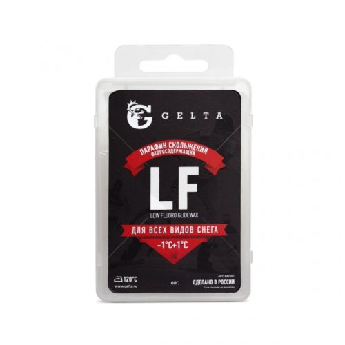 Парафин (СКОЛЬЖЕНИЯ) Gelta LF ТВЕРДЫЙ (-1/+1) С ФТОРОМ 60 г. КРАСНЫЙ (упак. 1 шт.)