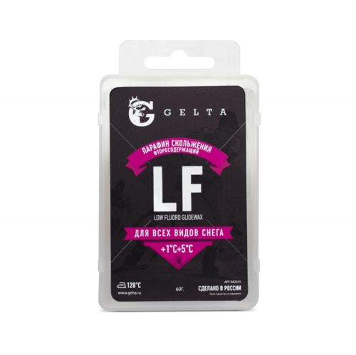 Парафин (СКОЛЬЖЕНИЯ) Gelta LF ТВЕРДЫЙ (+1/+5) С ФТОРОМ 60 г. ЖЕЛТЫЙ или РОЗОВЫЙ (упак. 1 шт.)