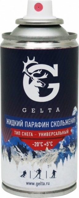 Парафин (СКОЛЬЖЕНИЯ) Gelta быстрого нанесения АЭРОЗОЛЬ 210 мл/100 г (-20/+5) (упак. 12 шт.)