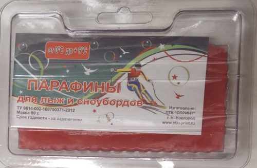 Парафин (СКОЛЬЖЕНИЯ) SPRINT ПЛБ-К КРАСНЫЙ (0/+6)