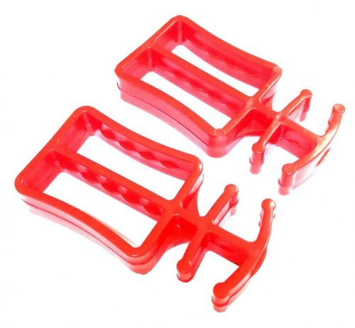 Связки для лыж пластиковые STC красные (для лыж и палок)