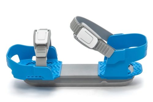 Коньки раздвижные SNOWMATIC двухполозные с ремешками синие  28-38 р.