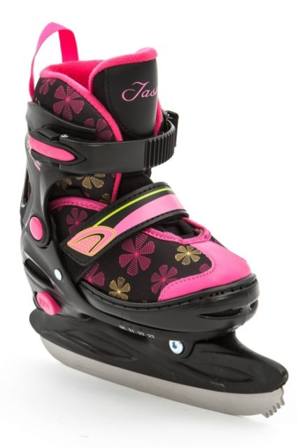 Коньки раздвижные CALAMBUS Jasmin ICE черный/розовый р.38-41