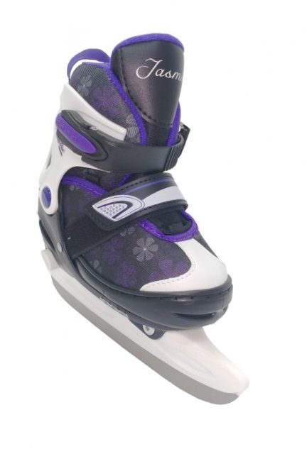 Коньки раздвижные JR Jasmin ICE черн/бел/фиолет р.30-33