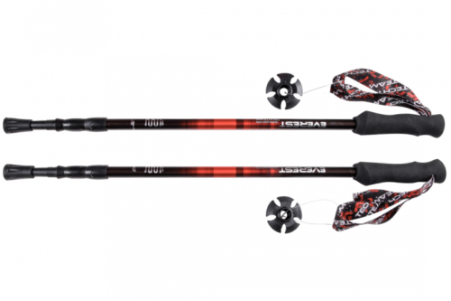 Палки для ходьбы TT EVEREST треккинговые раздвижные C EVA РУЧКОЙ TT 105-135 см RED