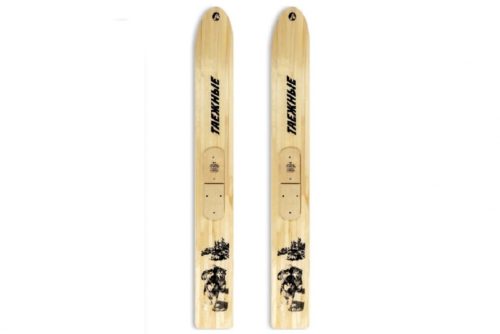 Лыжи для охоты Охотник ДЕРЕВЯННЫЕ ( ширина 150 мм) с КАМУСОМ полоса 6 см 160 см.