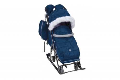 Коляска комби Ника Детям 7-5SК/ТС ТЕМНО - СИНИЙ