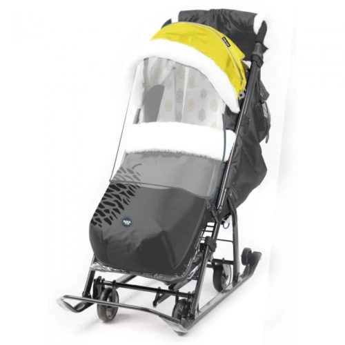 Коляска комби Ника Детям 7-5К/Ч ЧЕРНЫЙ С ШИШКОЙ (серый каркас)