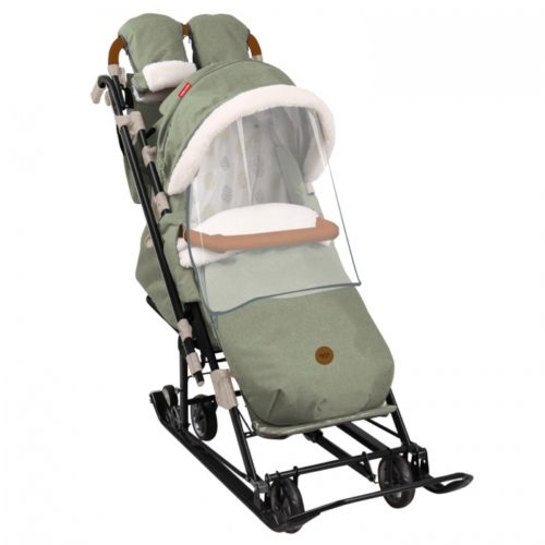 Коляска комби Ника Детям 7-8К/ОЛ ОЛИВКОВЫЙ (бежевый каркас) ( уп. 1 шт.)