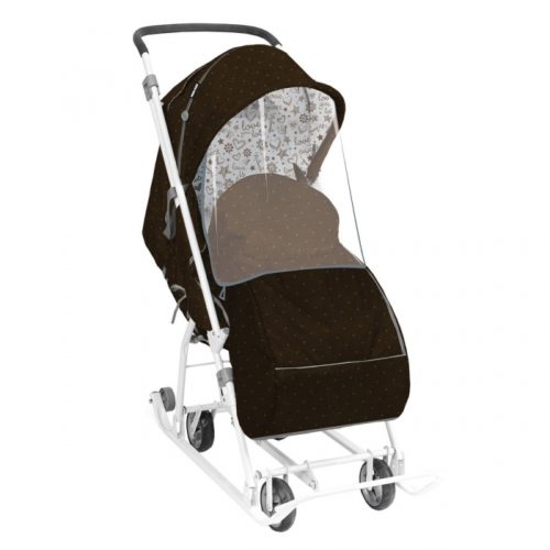 Коляска комби Ника Наши Детки3-1К/3 ГОРОШЕК ШОКОЛАД