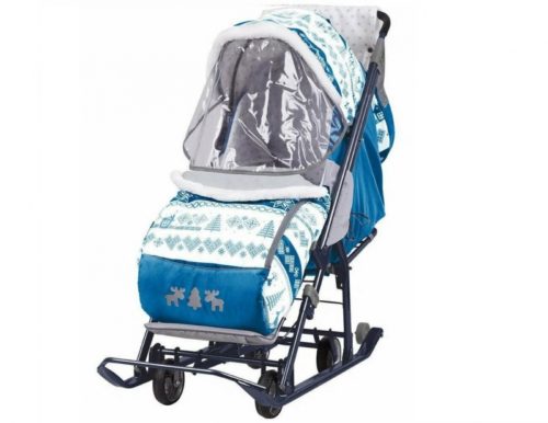 Коляска комби Ника Наши Детки3-1К/СС СКАНДИНАВИЯ СИНИЙ