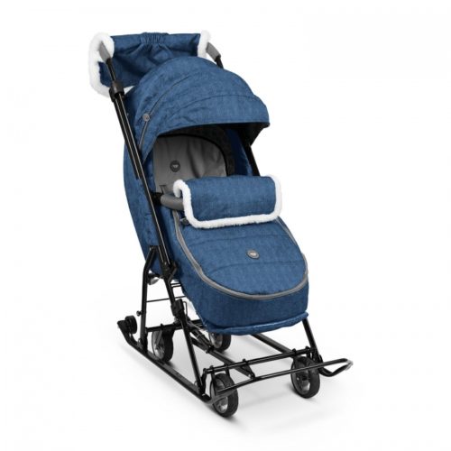 Коляска комби Ника Наши Детки6Н/2 ЛИСТОЧКИ СИНИЙ