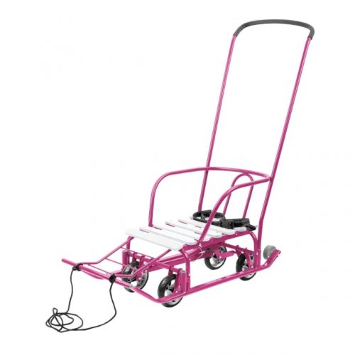 Санки детские Тимка 5 УНИВЕРСАЛ (ВЫДВИЖНЫЕ КОЛЕСА) ВЕРЕСКОВО-ФИОЛЕТОВЫЙ