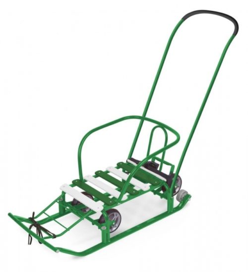 Санки детские Тимка 5 УНИВЕРСАЛ (ВЫДВИЖНЫЕ КОЛЕСА) ЗЕЛЕНЫЙ