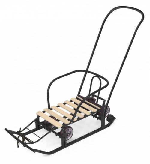 Санки детские Тимка 5 УНИВЕРСАЛ (ВЫДВИЖНЫЕ КОЛЕСА) ЧЕРНЫЙ