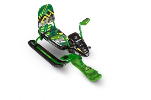 Снегокат Ника-SNOWPATROL (ЗЕЛЕНЫЙ) рама зеленая СО СПИНКОЙ, трос авт. нам, велоруль (уп. 1 шт.)