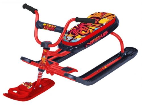 Снегокат Ника-кросс (ГРАФФИТИ КРАСНЫЙ) высота руля 450 мм (упак. 1 шт.)