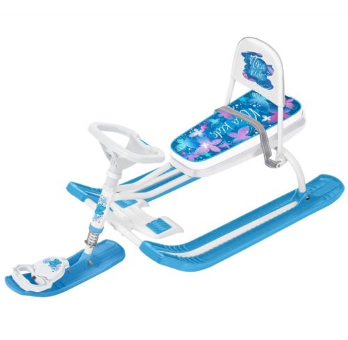 Снегокат Тимка СПОРТ 4-1 (БАБОЧКИ НА ТЕМНОМ) СО СПИНКОЙ (упак. 1 шт.)