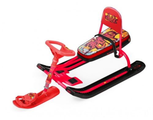 Снегокат Тимка СПОРТ 4-1 (ГРАФФИТИ КРАСНЫЙ) СО СПИНКОЙ (упак. 1 шт.)