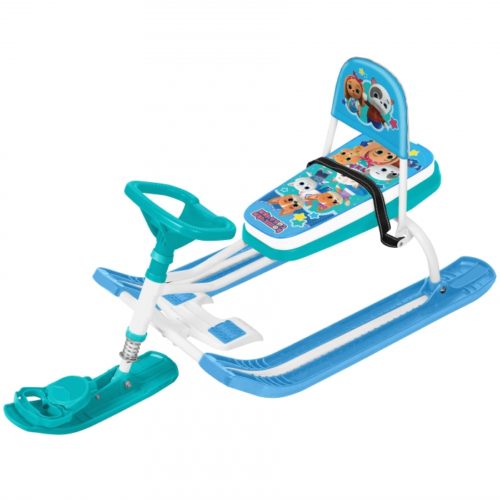 Снегокат Тимка СПОРТ 4-1 (КОШЕЧКИ - СОБАЧКИ) СО СПИНКОЙ (упак. 1 шт.)