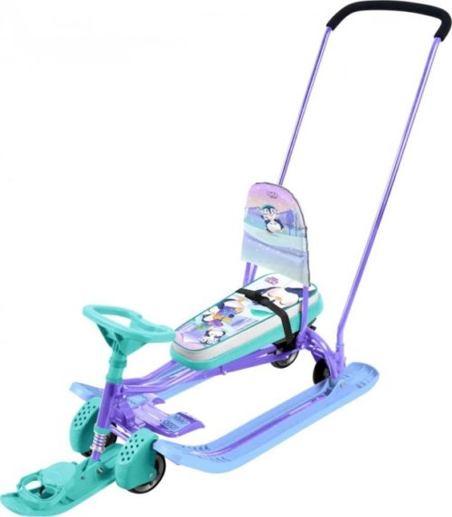 Снегокат Тимка СПОРТ 6 (ПИНГВИНЯТА) ВЫДВИЖНЫЕ КОЛЕСА СО СПИНКОЙ (упак. 1 шт.)