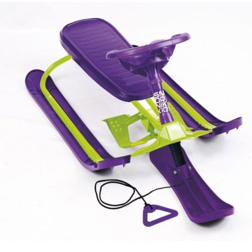 Снегокат Тимка СПОРТ ТСП (ЛИМОННЫЙ/ФИОЛЕТОВЫЙ) пластиковое сиденье высота руля 440 мм (упак. 1 шт.)