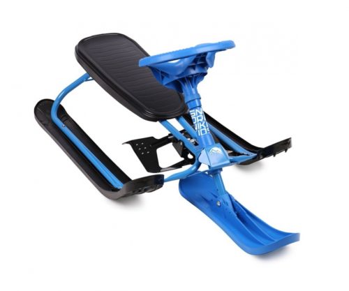 Снегокат Тимка СПОРТ ТСП (ЧЕРНЫЙ/ГОЛУБОЙ) пластиковое сиденье высота руля 440 мм (упак. 1 шт.)