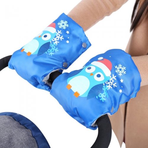 Для Санок Рукавички для санок НИКА (ткань ПВХ с пропиткой, синтепон) ( упак. 15 шт.) СОВЯТА ГОЛУБОЙ