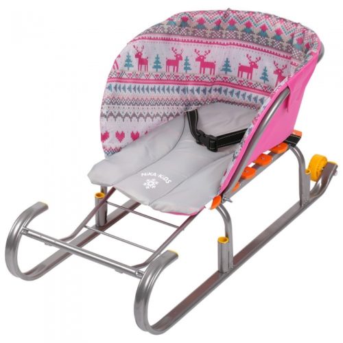 Матрасик для санок НИКА СС2-1/5 УНИВЕРСАЛ водооттал. без чехла для ног (упак. 15 шт.) ВЯЗАН. РОЗОВЫЙ