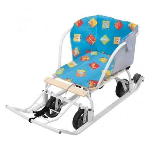 Матрасик для санок НИКА СС2-6/ЗС УНИВЕРСАЛ ЗАМША без чехла для ног (упак. 15 шт.) ЗВЕРЯТА СИНИЙ